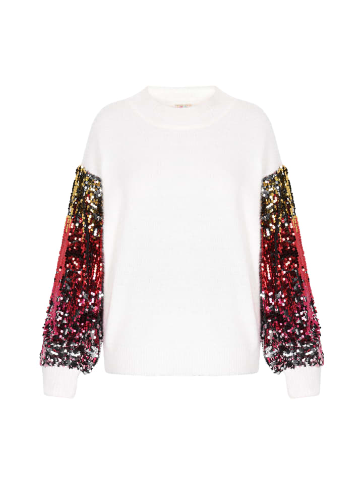 Damen Pullover in Wollweiss