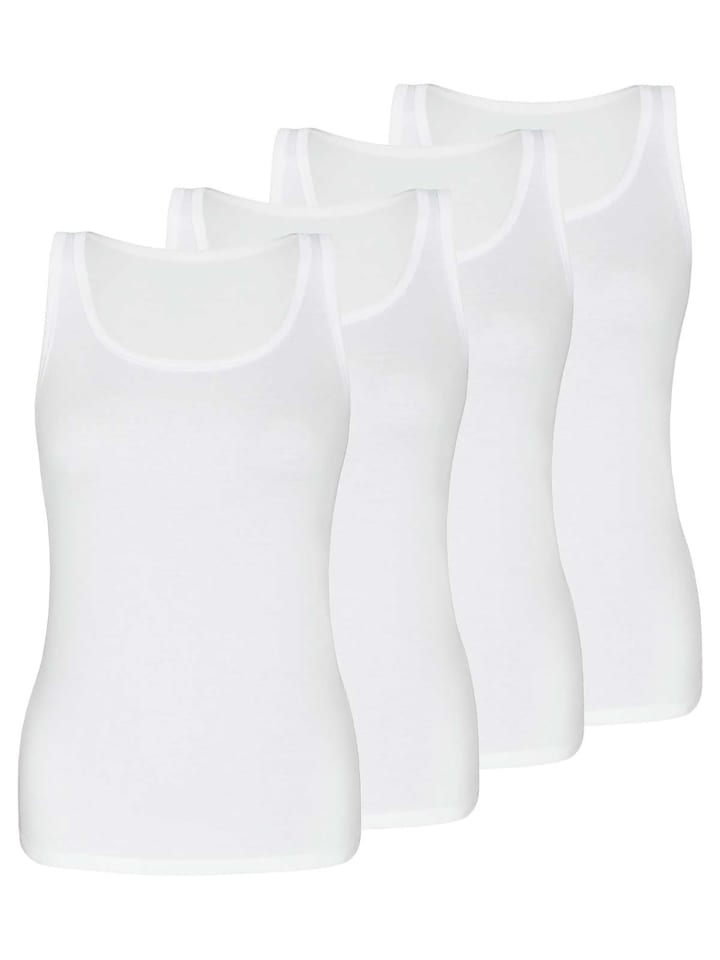 4er Sparpack Top in white white