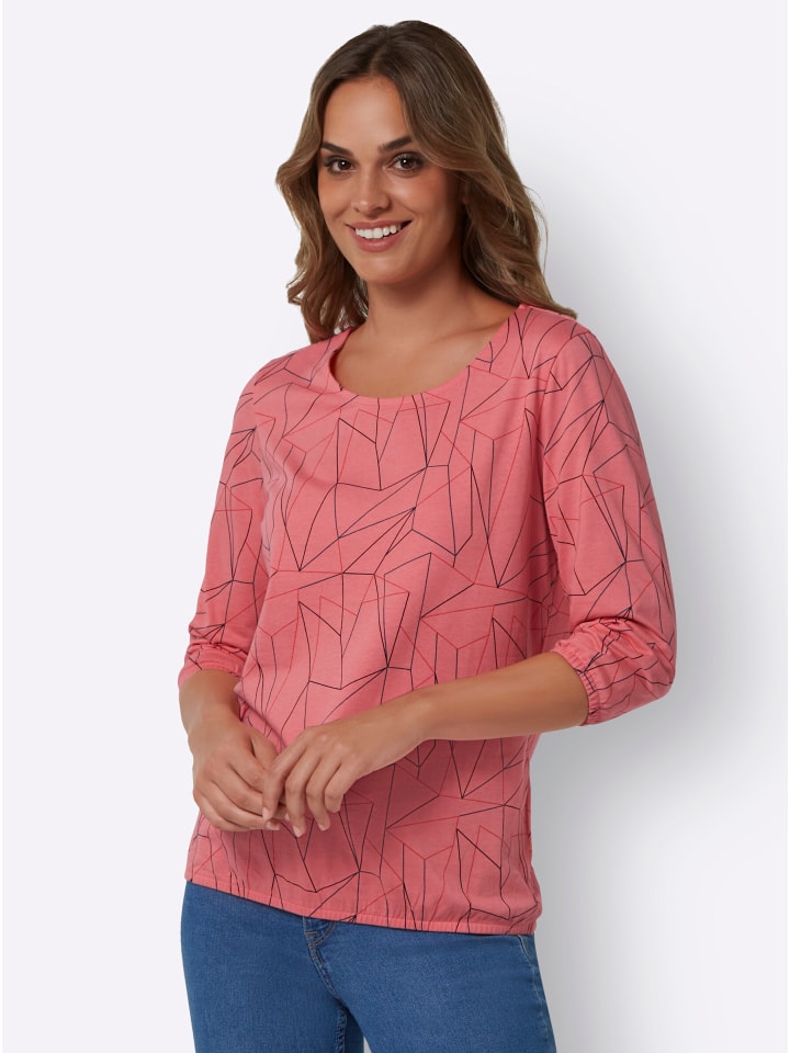 Shirt in flamingo-hummer-bedruckt