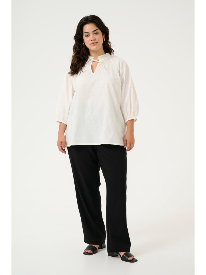Langarm-Bluse KClulla Regular fit in Chalk Flower Embroidery