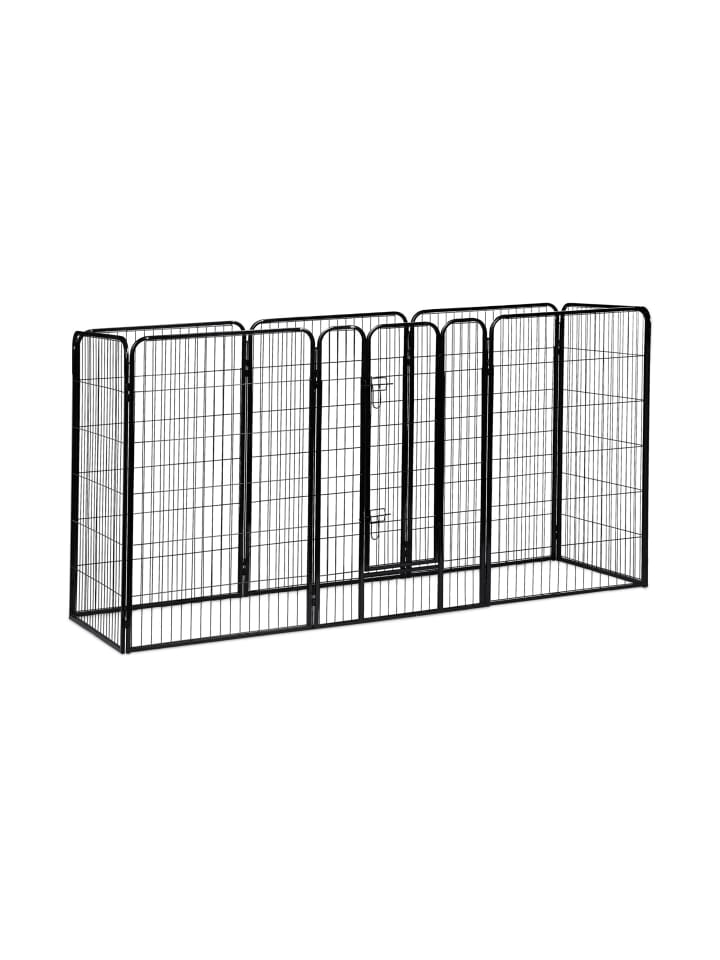 Welpenauslauf in Schwarz - (B)76,5x (H)120 x (T)235 cm