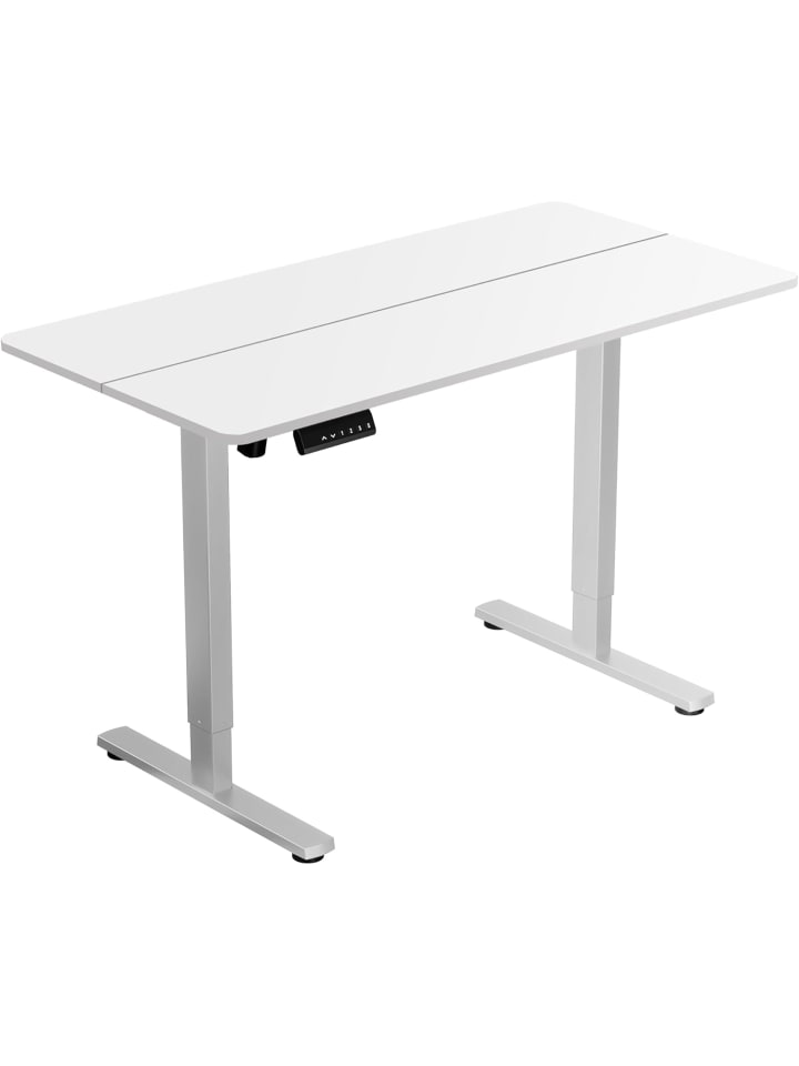 Schreibtisch 120x60cm höhenverstellbar elektrisch in Weiß