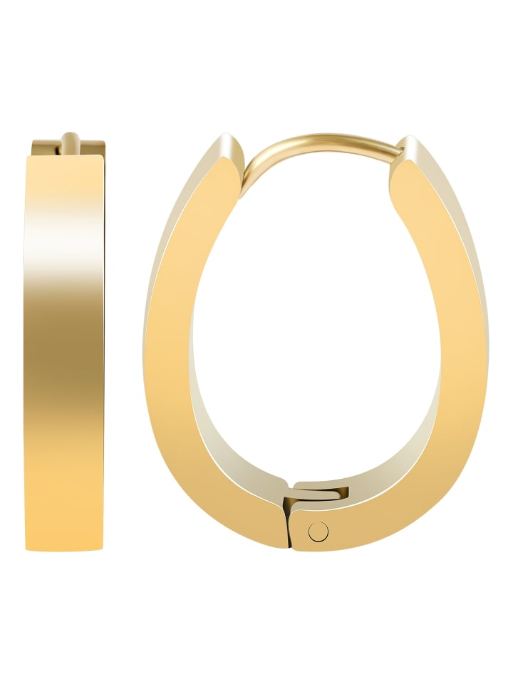 Damen Ohrringe – Creole aus Edelstahl in gold