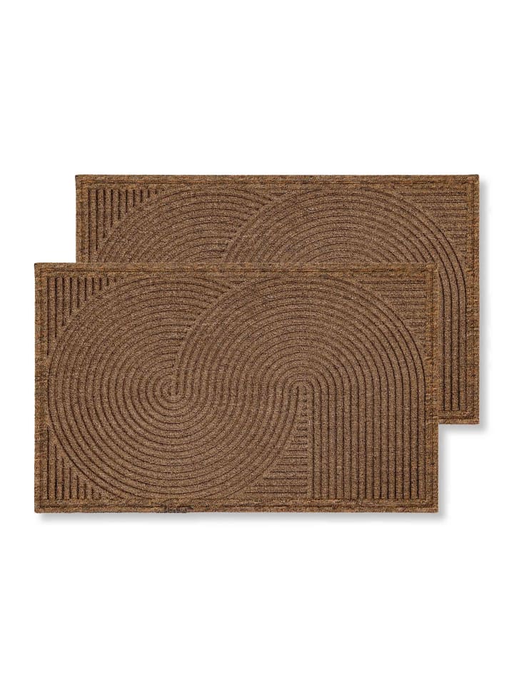 Fußmatte für Innen und Außen GRAPHIC DELUXE 2ER SET 2 in Braun