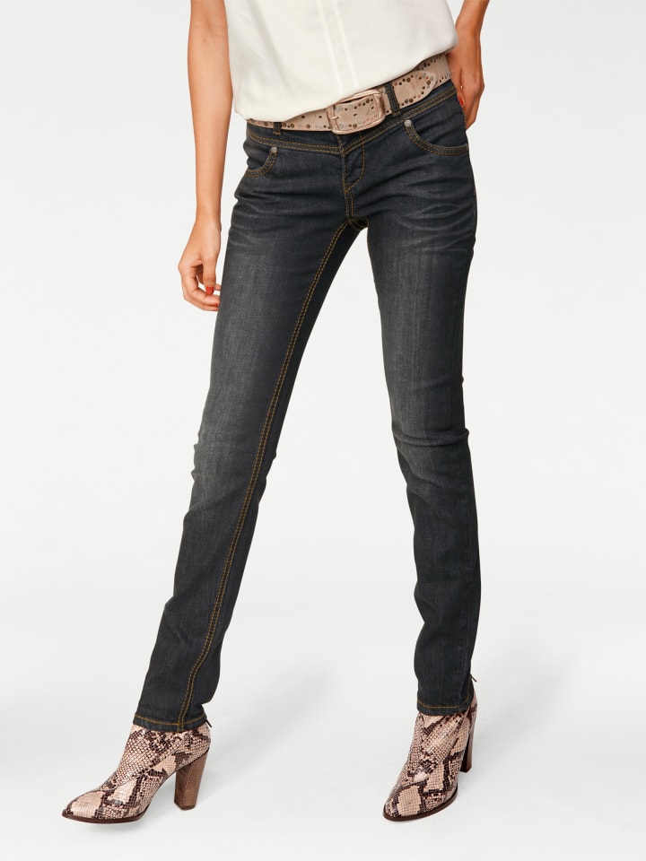 Skinny-Jeans in black denim