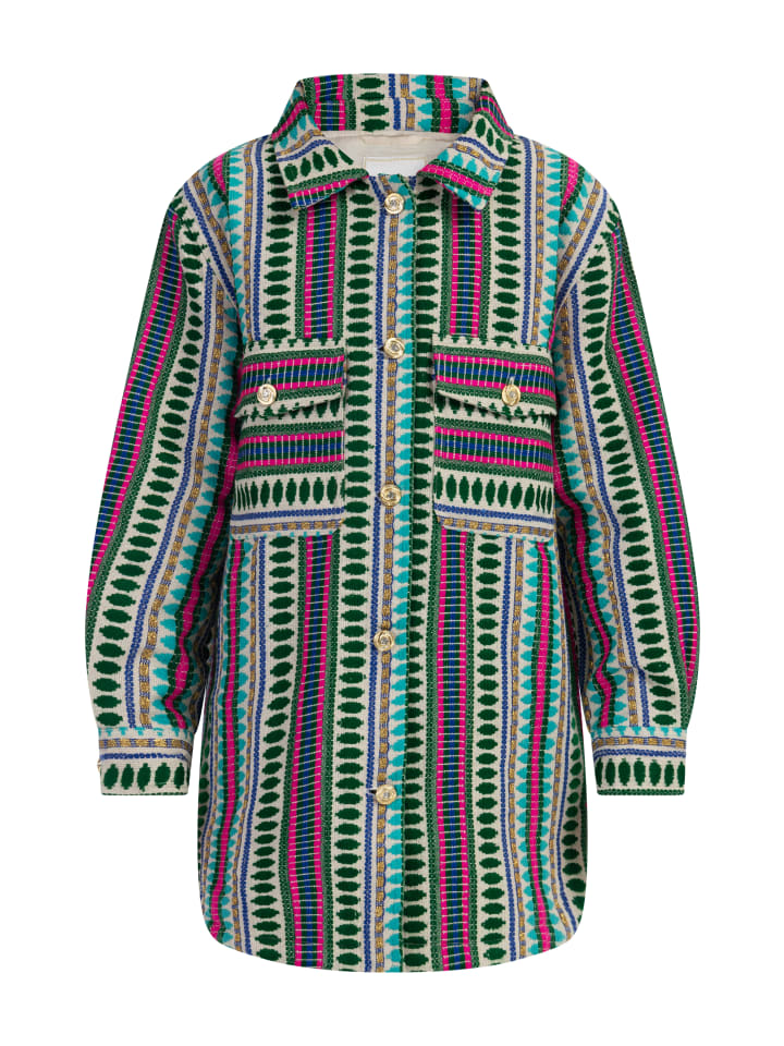 Mädchen Hemdjacke in Mehrfarbig Türkis
