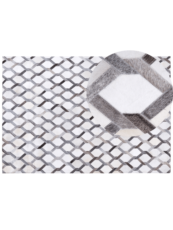 Kurzflor AYDIN in Grau/Beige - (W) 160 x (H) 0.5 x (L) 230 cm