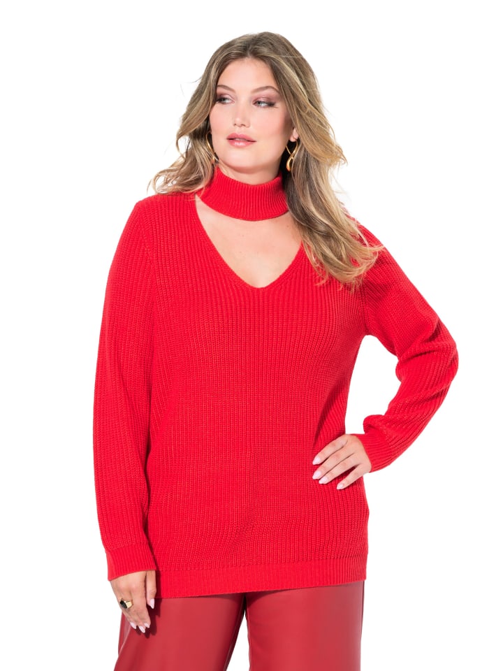 Pullover in neon rot
