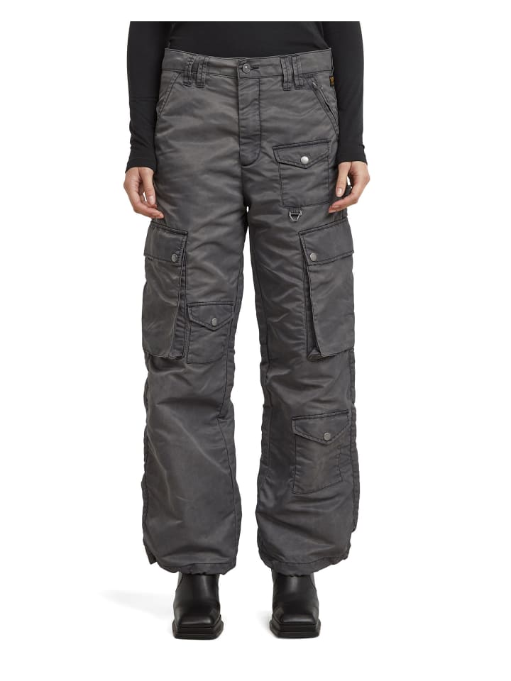Mega Cargohose coated vintage khaki