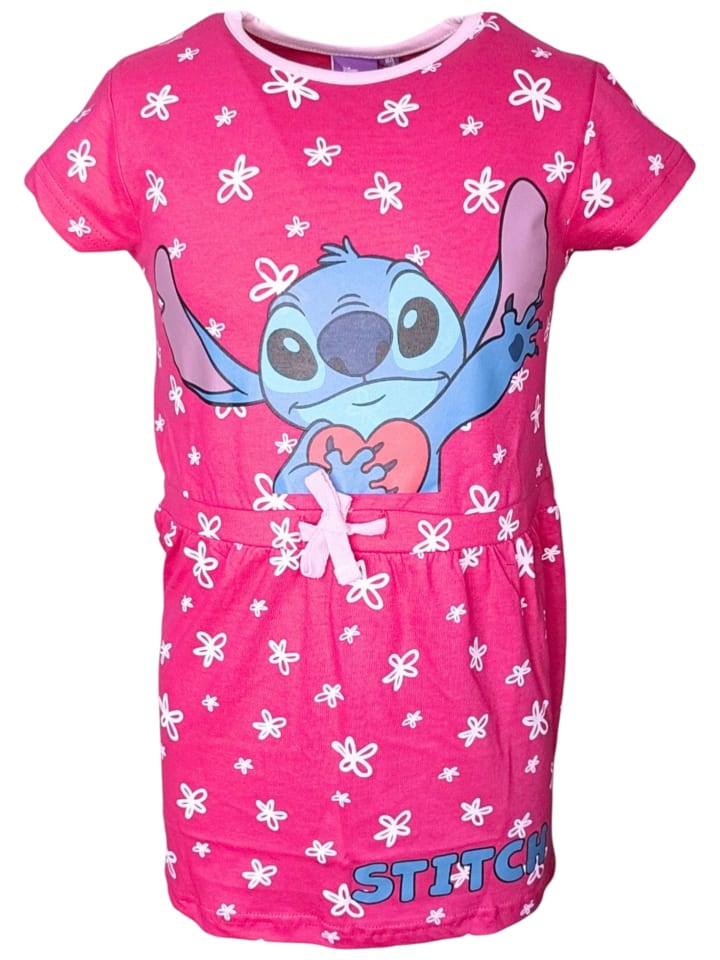 Sommerkleid Disney Lilo & Stitch in Dunkelpink