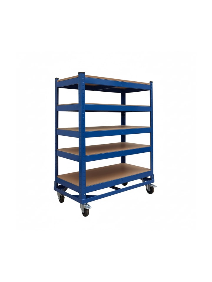 Etagenwagen in Blau - (B)90 x (H)110 x (T)45 cm