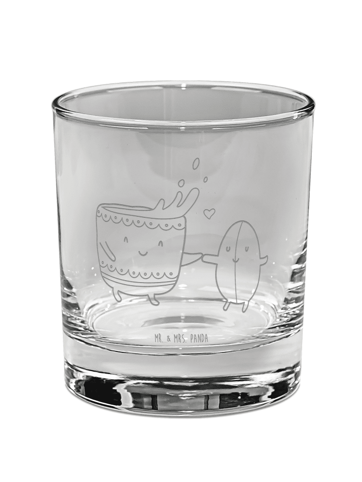 Whiskyglas Kaffee Bohne ohne Spruch in Transparent