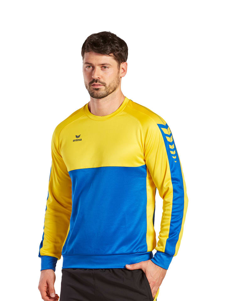 Unisex Erwachsene, Erwachsene Six Wings Sweatshirt in new royal/gelb