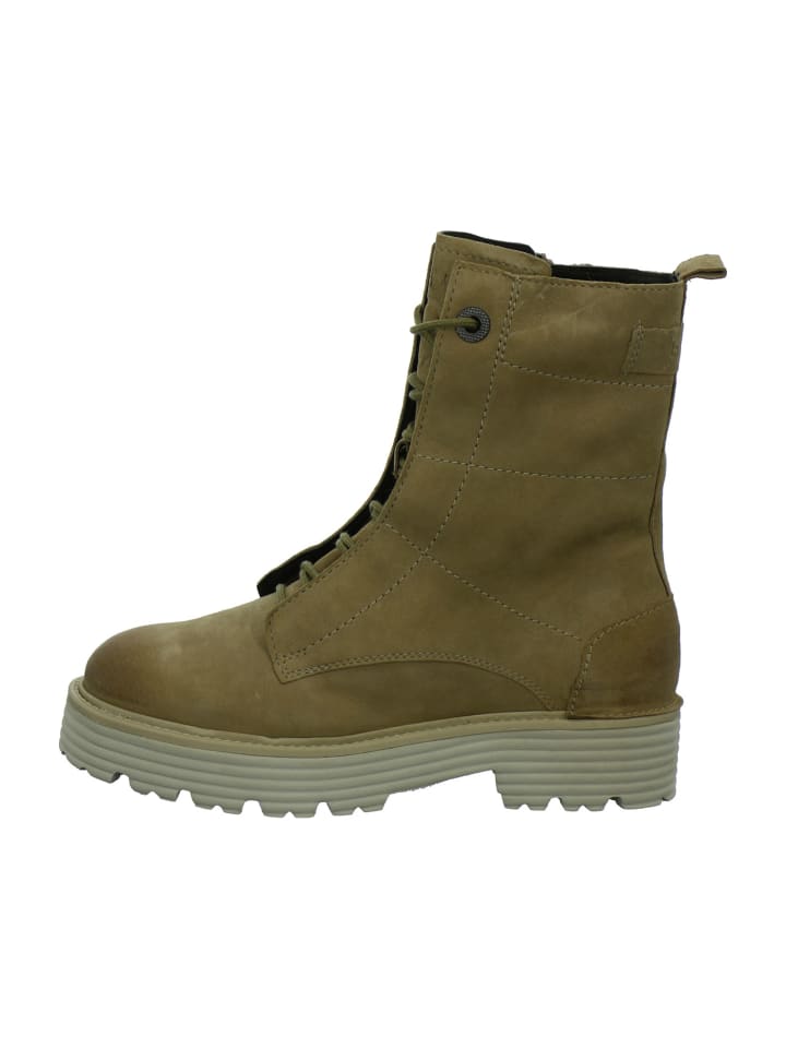Schnürstiefeletten in Beige