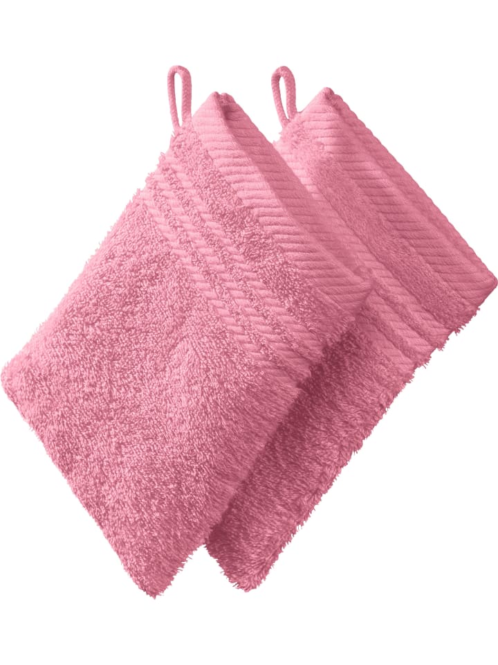 Frottier Waschhandschuh 2er-Pack New York in rosa