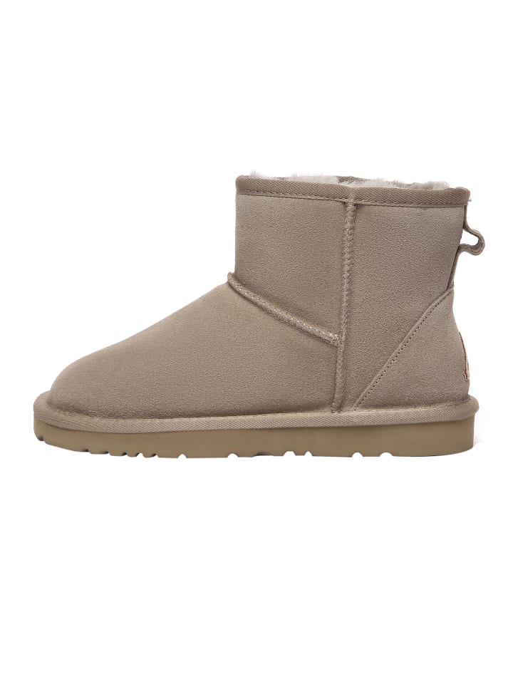 Leder Kurzstiefel - Ostrich in Braun