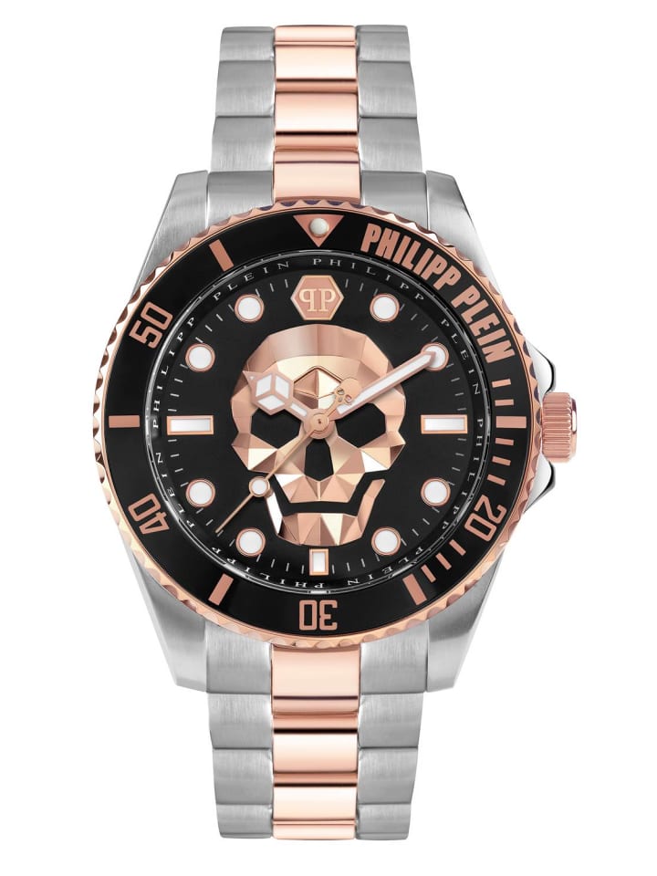 Philipp Plein Herrenuhr The $kull Diver in silber