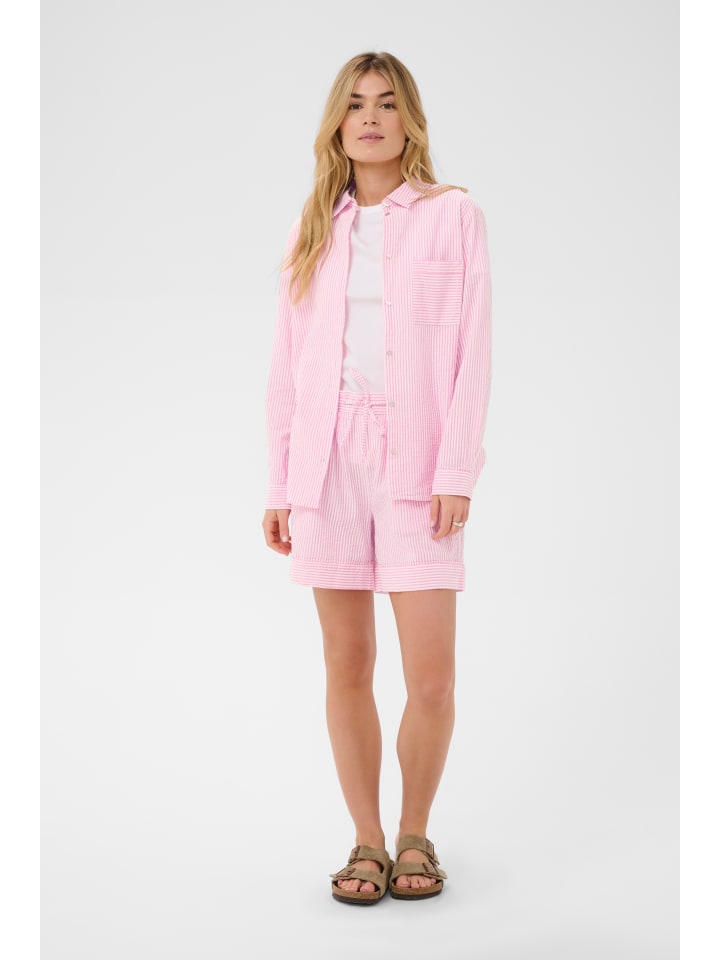 Langarm - Hemd ElmikoSZ Lockere Passform in Pink Cosmos Stripe
