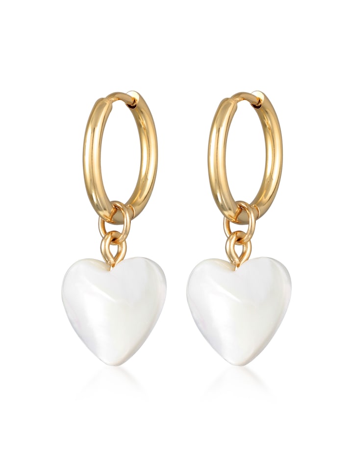 Ohrringe Brass Herz in Gold