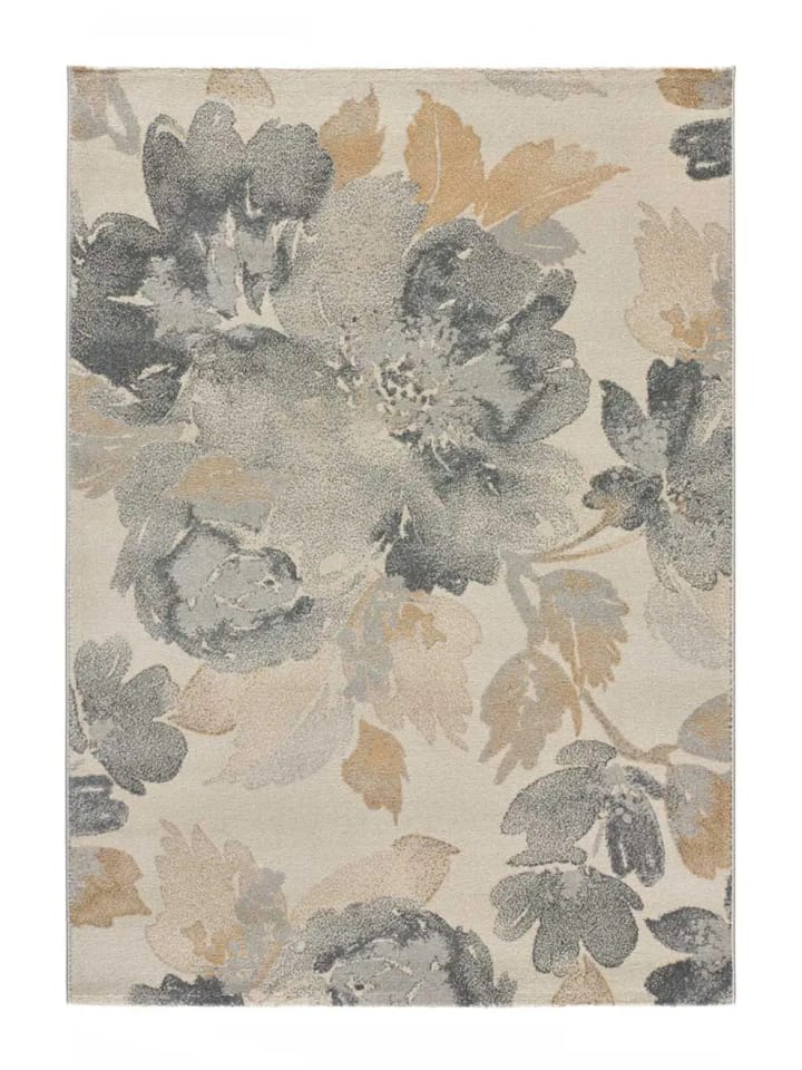 Kurzflor-Teppich FLORES SUNSET in grau / beige