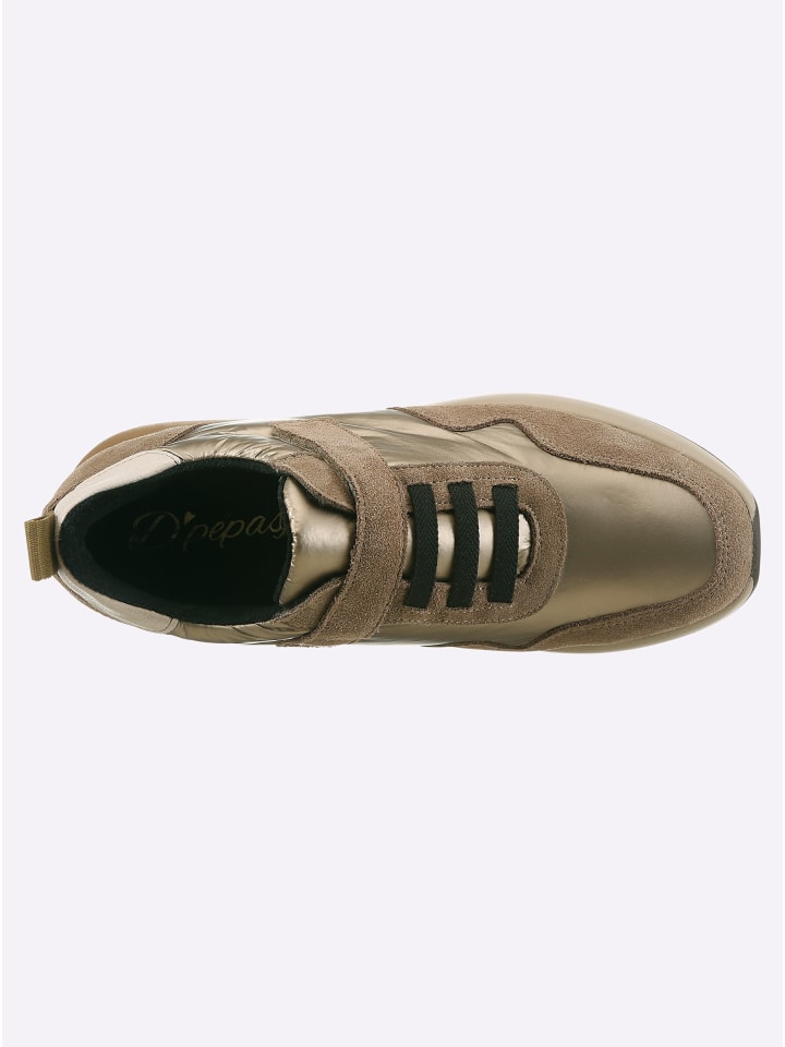 Sneaker in taupe-metallic