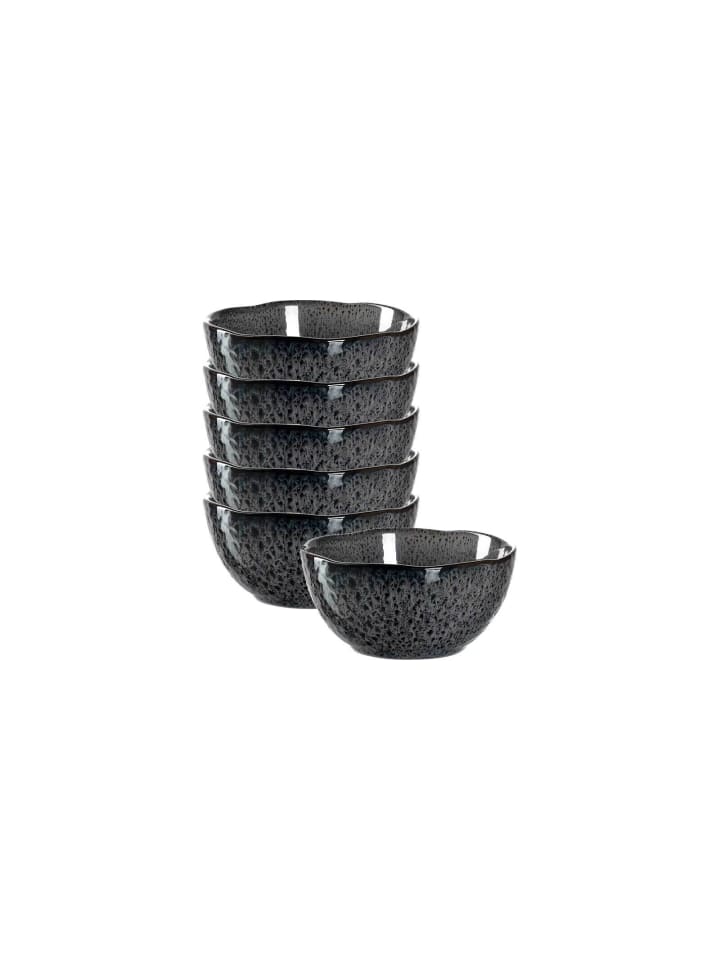 6er Set Schalen Matera in Anthrazit ø 12.0 cm