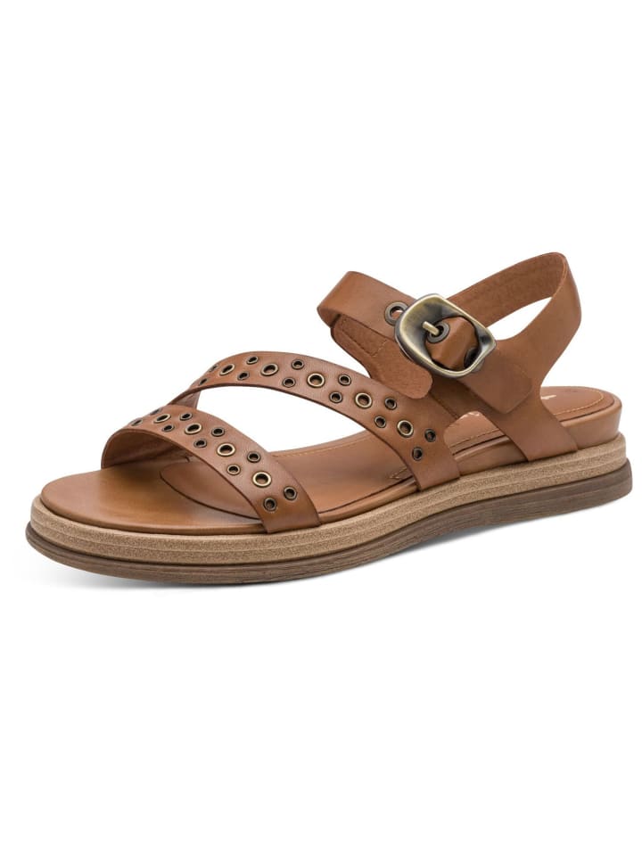 Sandalette in COGNAC LEATHER