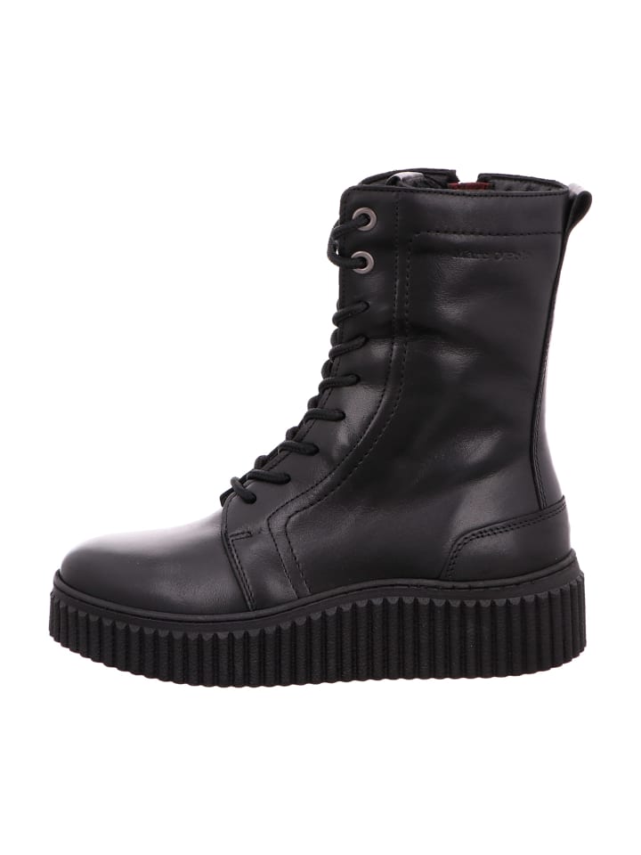 Schnürstiefeletten in Schwarz