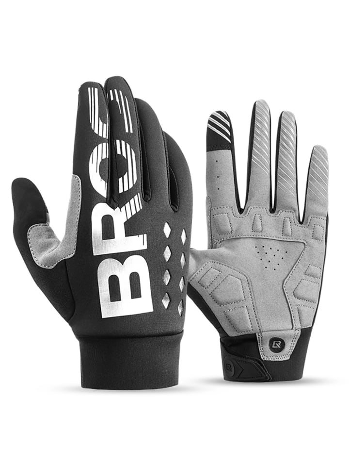 Rockbros Fahrradhandschuhe, isoliert, lang S in Schwarz/Grau