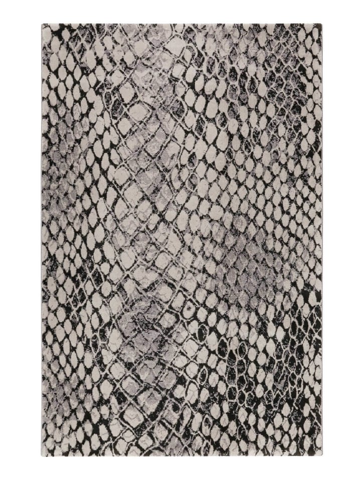 Kurzflorteppich Snake in grau