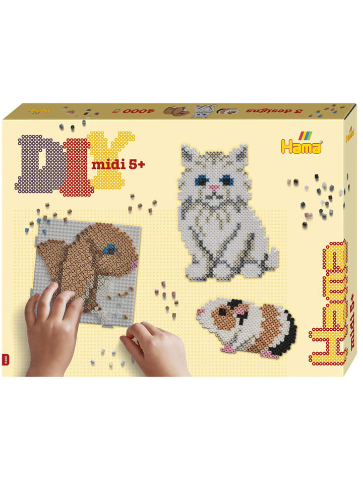 Geschenkpackung Haustiere Midi-Bügelperlen - ab 5 Jahren