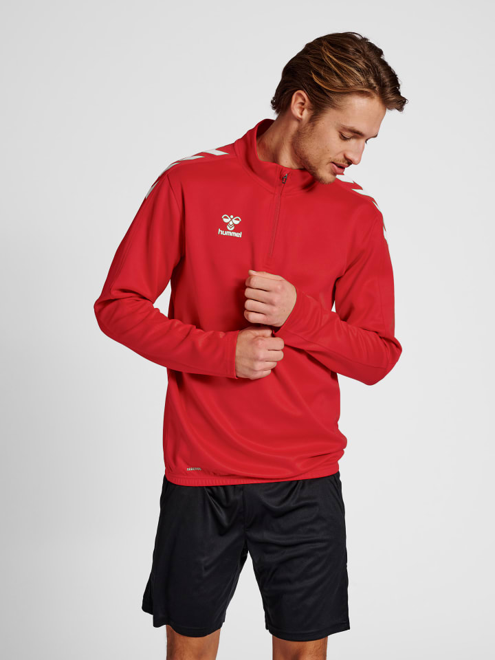 Halbreißverschluss Jacke Hmlcore Erwachsene in TRUE RED