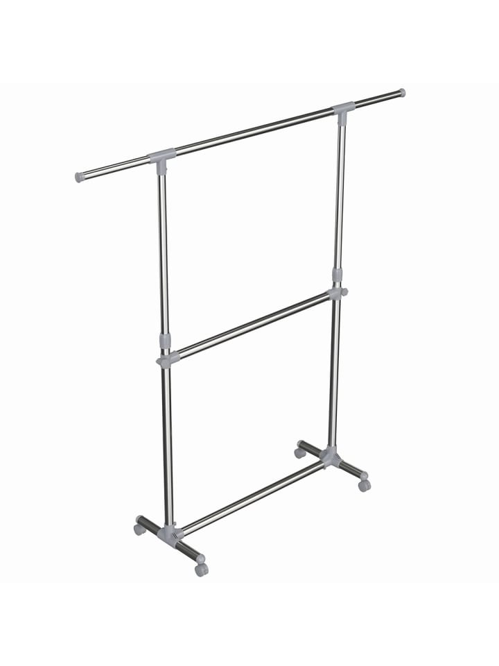 Kleiderständer Pataye in Silbern-Grau - (B)165 x (H)180 x (T)49 cm