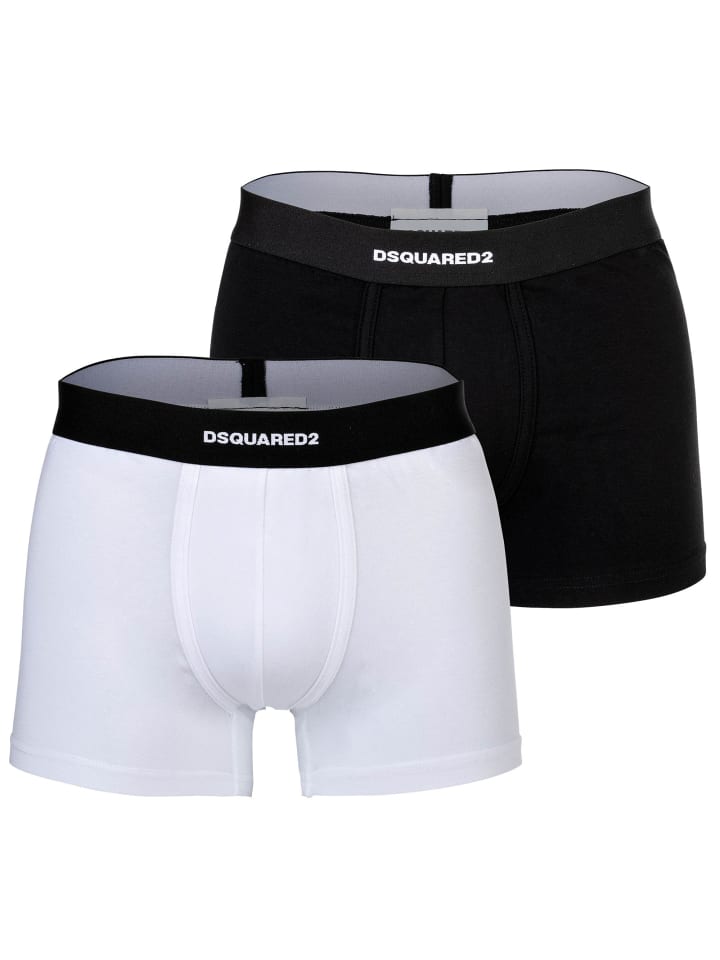 Boxershort 2er Pack in Schwarz/Weiß