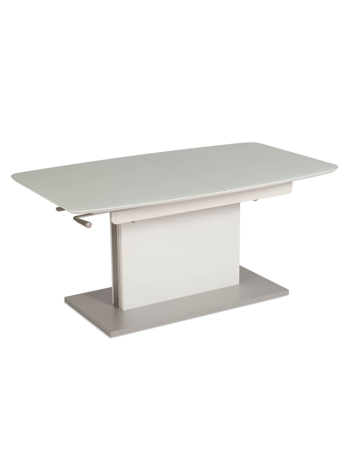 FUNKTIONSTISCH ausziehbar Carey 120(160) x 70 x 55-74 Couchtisch Weiß