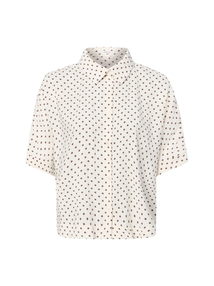 Bluse Farise in ecru schoko - 0001