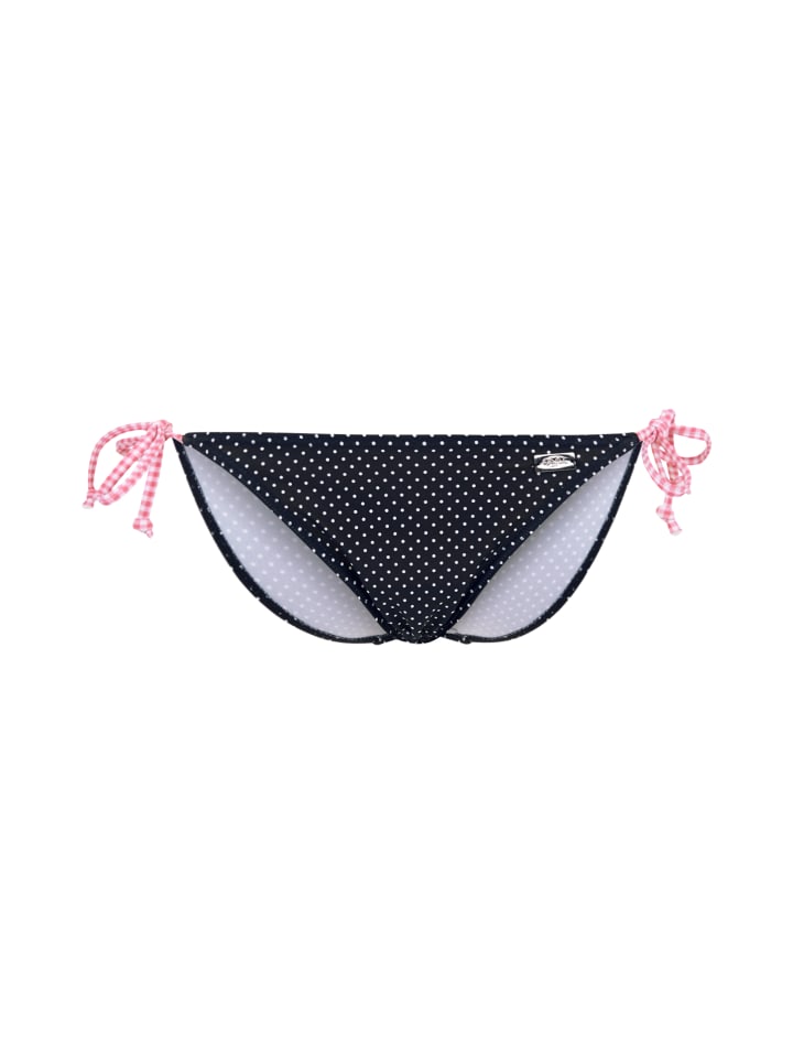 Bikini-Hose in rosa-schwarz