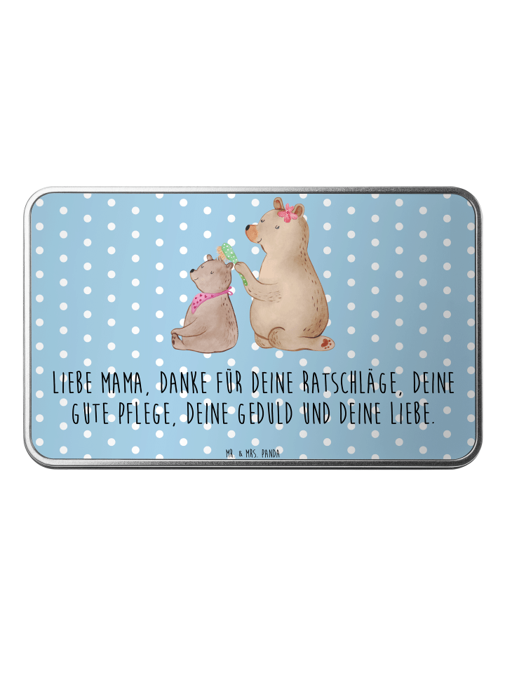 Behälter Bär Kind mit Spruch in Blau Pastell