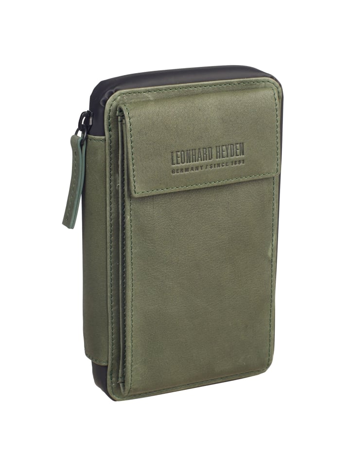 Den Haag Handytasche Leder 11 cm oliv