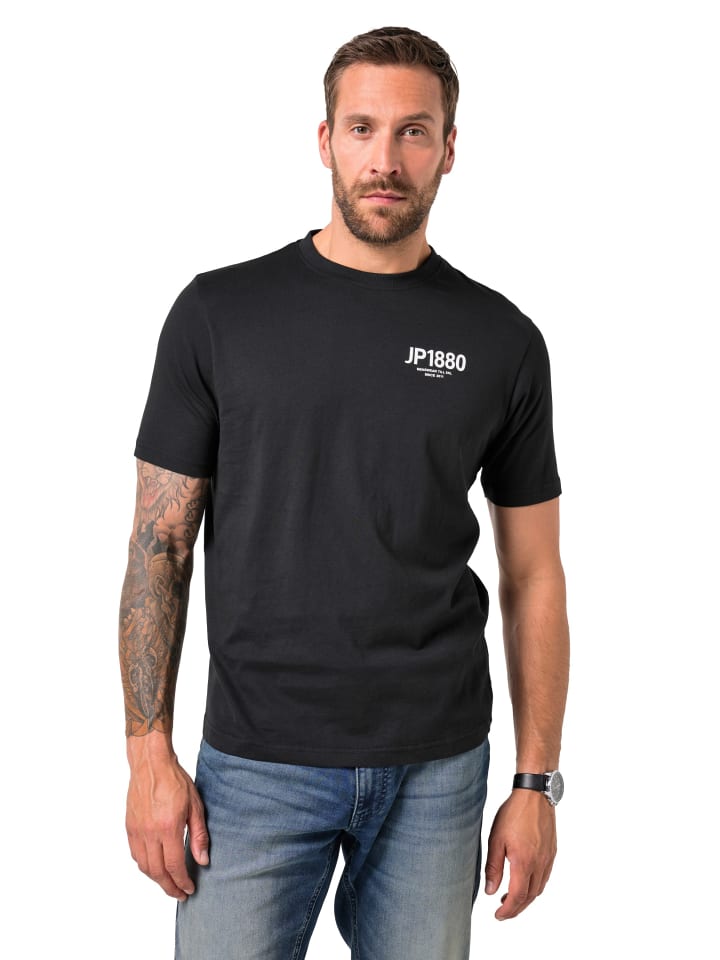 Kurzarm T-Shirt in schwarz