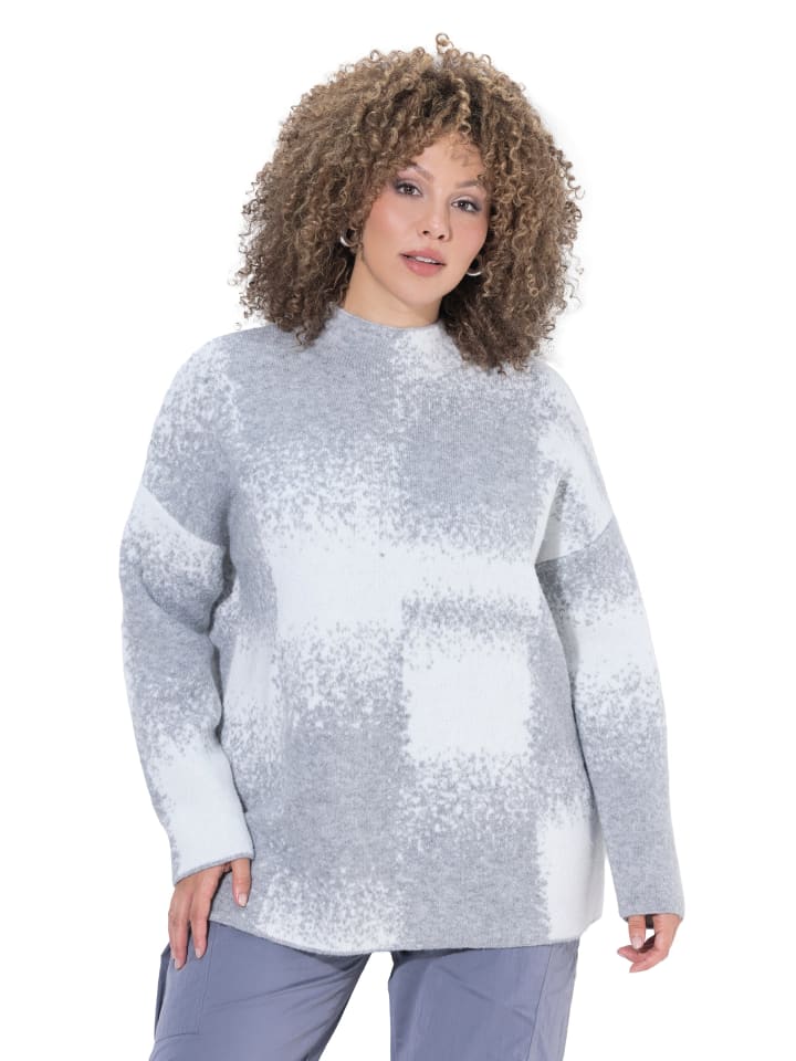 Pullover in hellgrau mélange