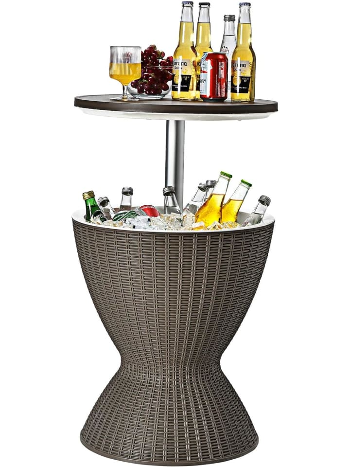 3 in 1 Beistelltisch Cool Bar 30L in Braun