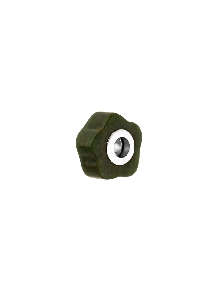 Charm LEI Jade Flower Silber