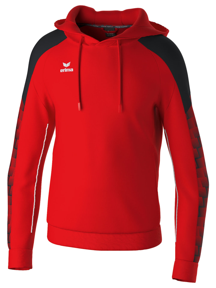 Kinder Kapuzensweat in rot/schwarz