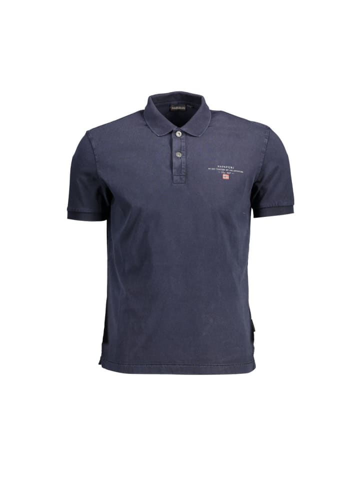Blau Baumwolle Herren Polo