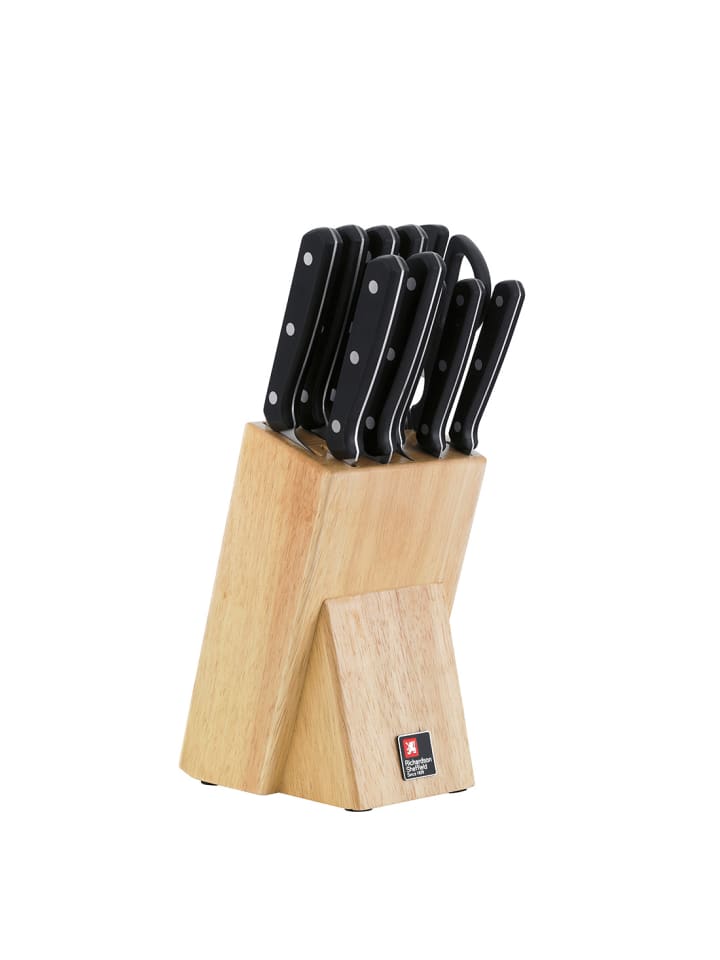 10-tlg. Messerblock CUCINA in holz schwarz
