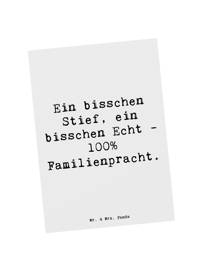 Postkarte Liebe Stiefenkel mit Spruch in Weiß
