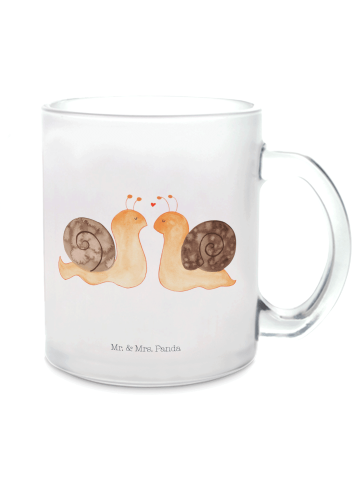 Kaffeebecher Schnecken Liebe ohne Spruch in Transparent