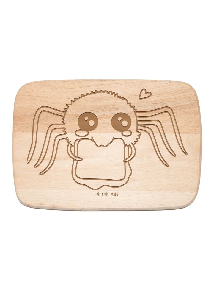 Holzbrettchen Spinne Agathe Sandwich ohne Spruch in Transparent