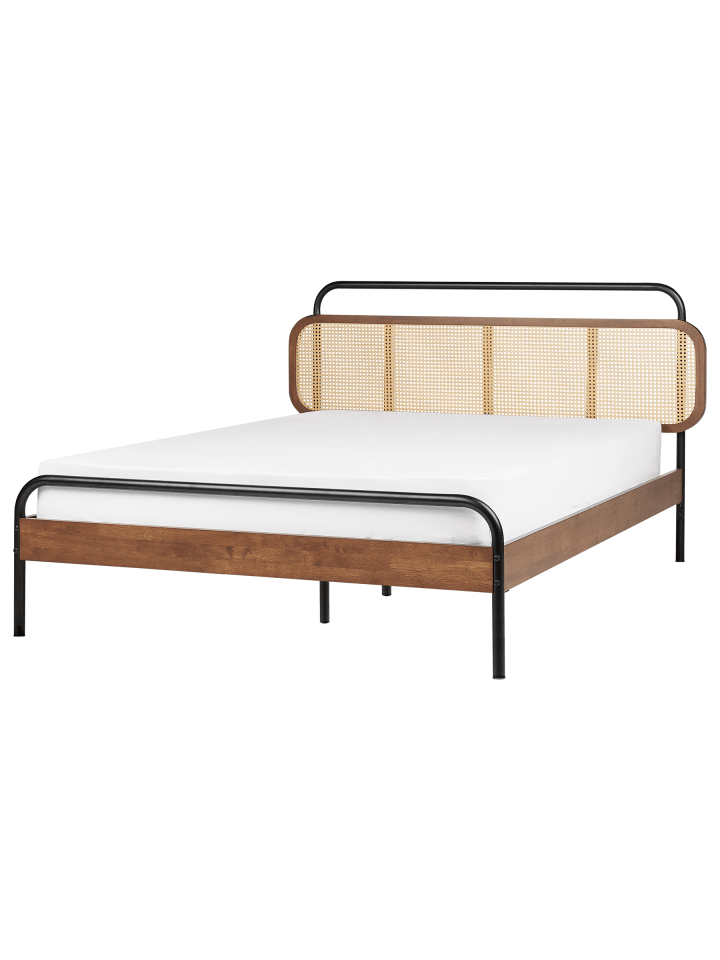 2-tlg Doppelbett BOUSSICOURT in Braun/Schwarz